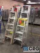 Lot of (6) asst 4' and 6' aluminum step ladders