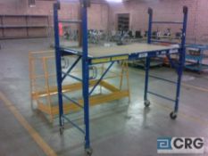 Fortress Rolling Tower Scaffold section, with additional scaffolding safety railing/gate