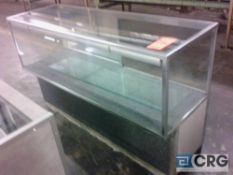 60" glass display/jewelry case with electric/lighting