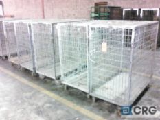 Lot of (5) merchandise shipping/security cages, 54" x 30" x 59" tall