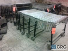 Lot of (2) sections Best Flex expandable roller conveyor