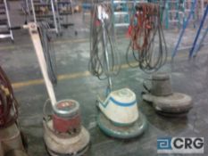 Lot of (3) electric floor buffers, (2) Advance, and (1) Kent