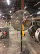 22" diameter pedestal shop fan