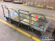 Lot of (4) asst steel platform trucks