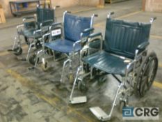 Lot of (3) wheelchairs, wide widths