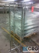 Lot of (50) chrome adjustable multi tier garment racks