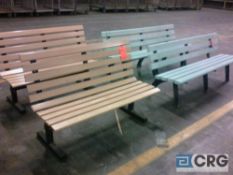 Lot of (4) asst metal-wood-composite benches