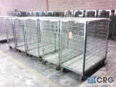 Lot of (5) merchandise shipping/security cages, 54" x 30" x 59" tall