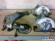 Lot of asst power tools, includes (2) Genesis circular saw, Genesis table saw, Genesis saws-all,