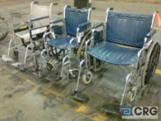 Lot of (3) asst wheelchairs, small, medium and wide widths