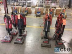 Lot of (8) Hoover and Sanitaire upright commercial vacs