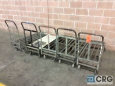 Lot of (5) 4' steel platform trucks