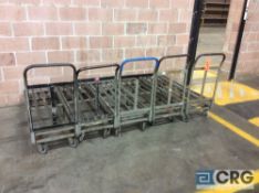 Lot of (5) 4' steel platform trucks