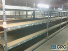 Lot of (28) sections of adjustable bulk storage racking, 4 levels per section - (16) sections 48"