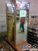 Lot of (2) double-sided freestanding display floor mirrors