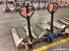 Lot of (2) Crown PTH-50 hydraulic pallet jack, 5000 lb capacity