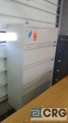 Lot of (2) 5 drawer metal lateral file cabinets