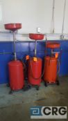 Lot of (3) assorted portable, oil recovery tanks, with oil.( buyer may leave oil behind, provided it