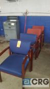 Lot of (4) assorted wood-framed upholstered armchairs