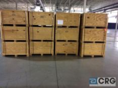 Lot of 40 assorted empty wood crates.