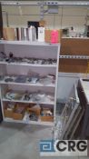 Lot of assorted clamps, gears, shim, fittings, clamps, hardware, etc., contents of (3) cabinets,