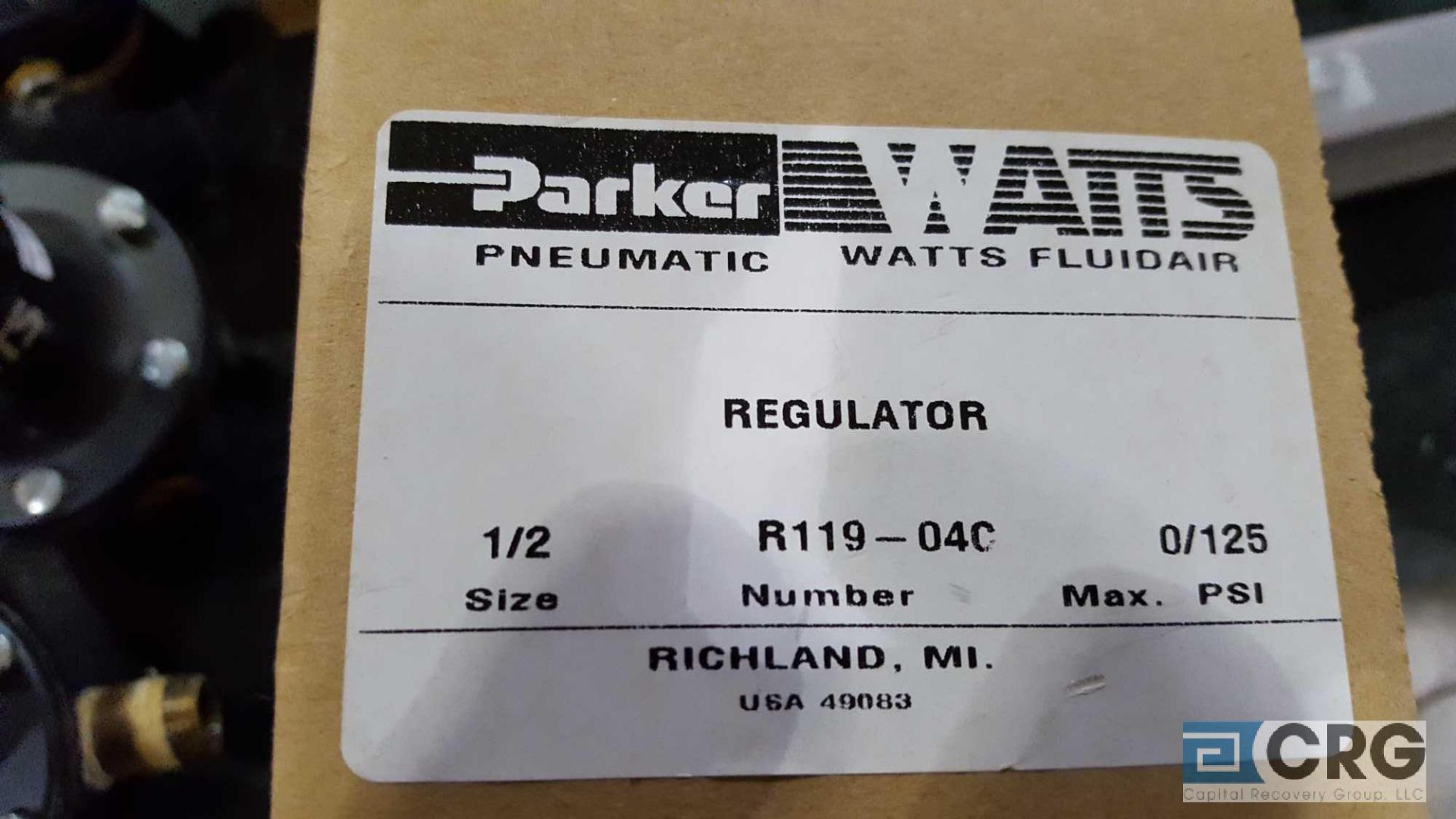 Lot of 15 assorted Parker Pneumatic, Watts Fluid Air regulators, valves. 6 with dial gauges - Image 4 of 4