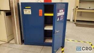 (2) Flamables cabinets including Eagle model CRA-32,two door safety storage cabinet and Justrite,