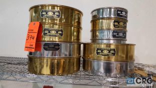 Lot of assorted Fisher Scientific, USA Standard Testing Sieves.