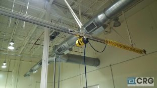 Cooke Corp 350 lb bridge crane with IR Zimmerman, Z Balance, 350 lb electric cable hoist, with