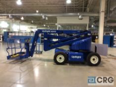 UpRight electric man lift, model 68300-000, serial 2431, 500 lb capacity, maximum height 46.3',