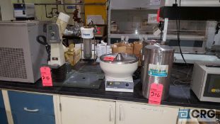 Lot includes Rotavapor RE 111, Buchi oilbath, model B-485, and (2) Labline ss thermo-flasks