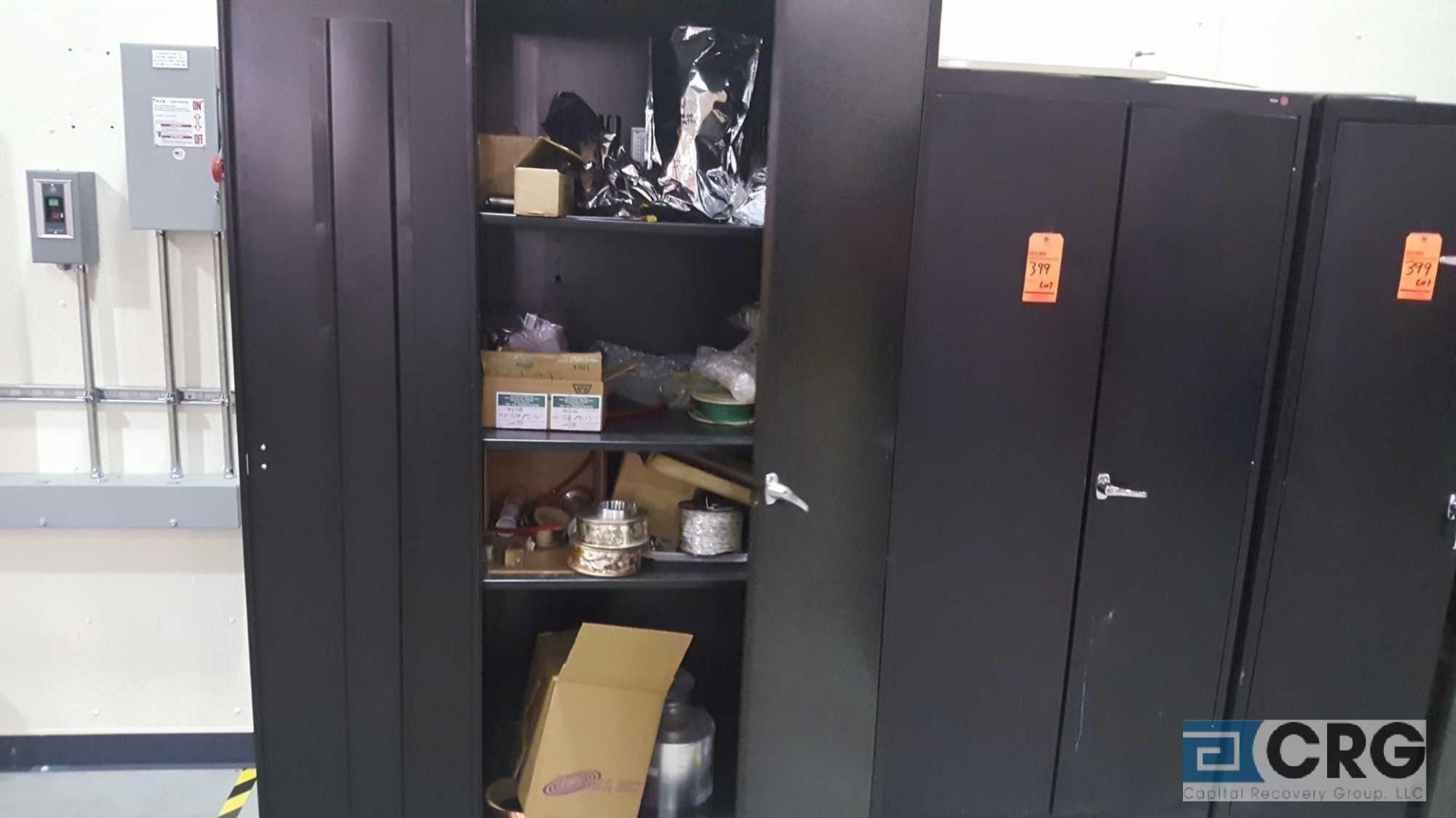 Lot of assorted machine parts and accessories, etc., with 3 cabinets. - Image 2 of 4