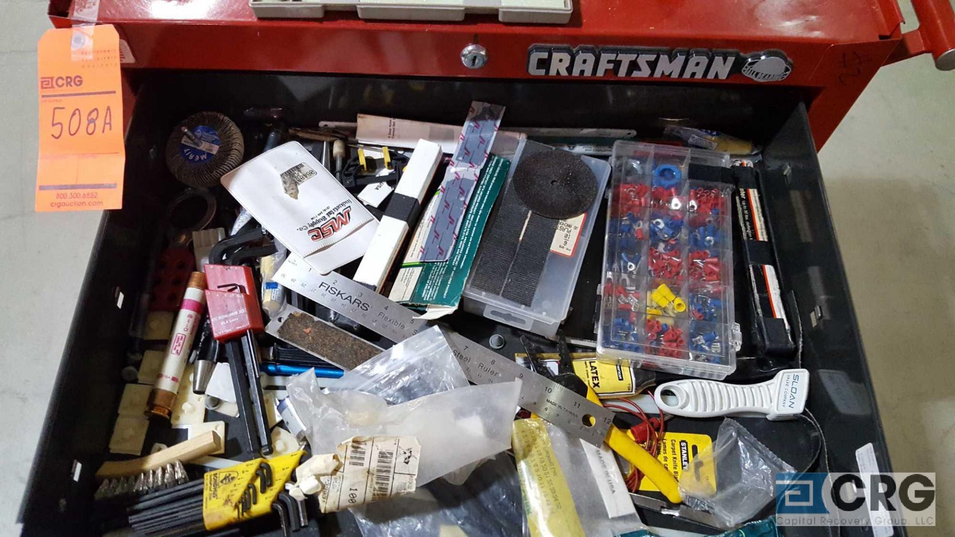 Craftsman 7 drawer portable tool box with lot of assorted tools, etc. (contents)