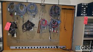 Lot of assorted cables, fittings, hardware, etc.