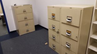 Lot of (3) assorted fireproof file cabinets