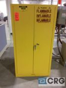 One Justrite, two door flammable storage cabinet.