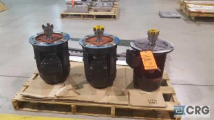 Lot of three assorted 10 PH electric motors including (2) Lafert and (1) WEG
