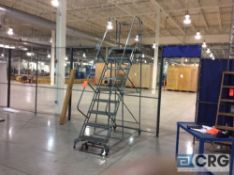 Cotterman nine step portable metal stock ladder. 350 lb capacity.