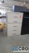 One lot of two 5 drawer beige metal lateral file cabinets