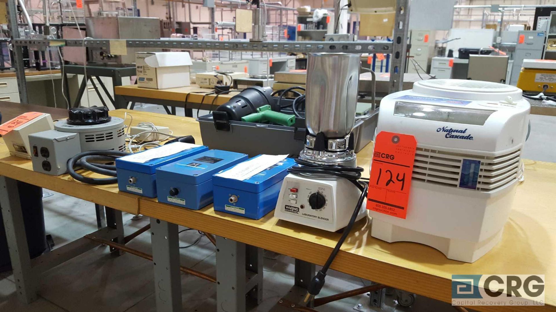 Lot of assorted shop items, including one Ewald welding head, (1) Staco Energy transformer, (3)