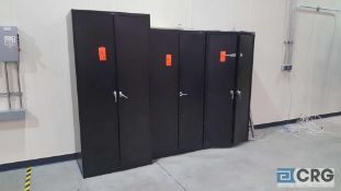 Lot of assorted machine parts and accessories, etc., with 3 cabinets.