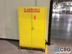 Justrite 2 door flammable storage cabinet, model.25700, 55 gallon capacity