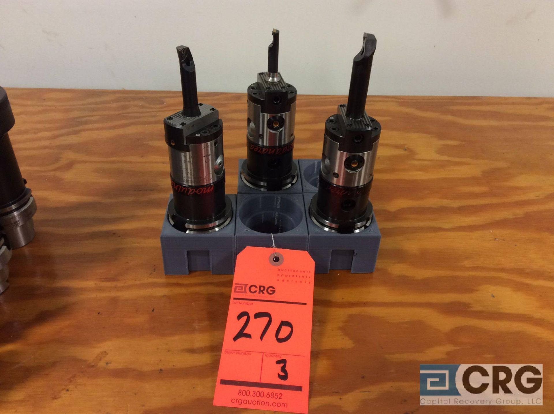 Lot of (3) D'Andrea TRM-50 boring heads on HSK tool holders
