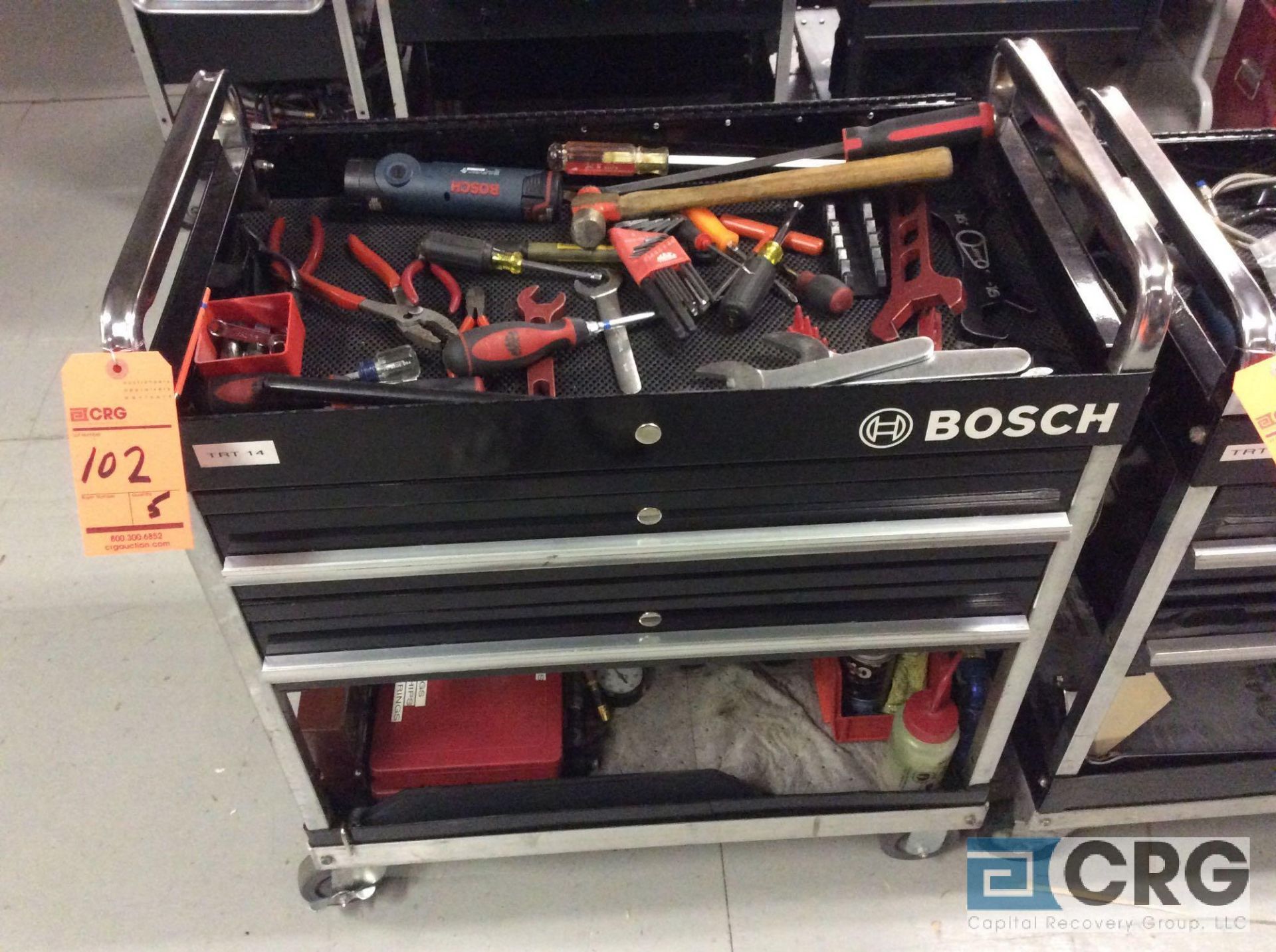 Lot of (5) portable tool carts with asst hand tools - Image 6 of 6