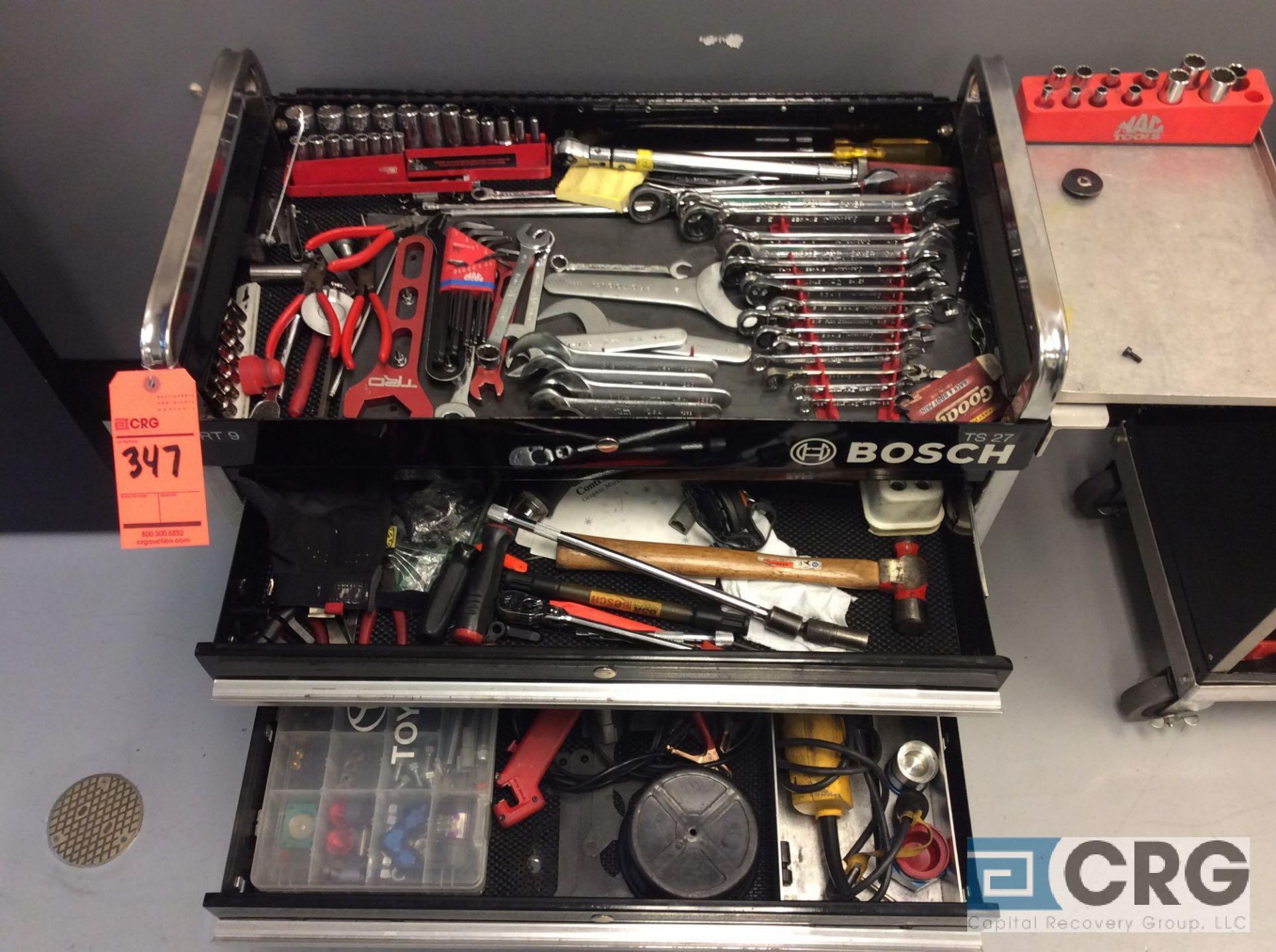 Bosch portable tool cart with tools