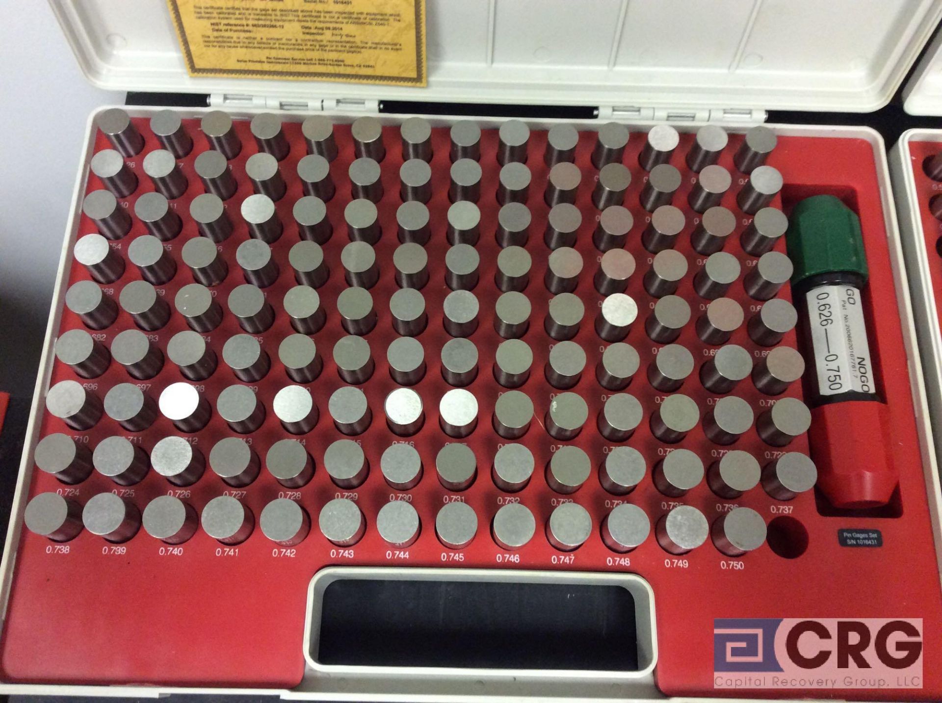 Lot of (3) asst pin gage sets including M4 minus .626-.750, M3 minus .501-.625 and M2 minus .251-. - Image 2 of 4