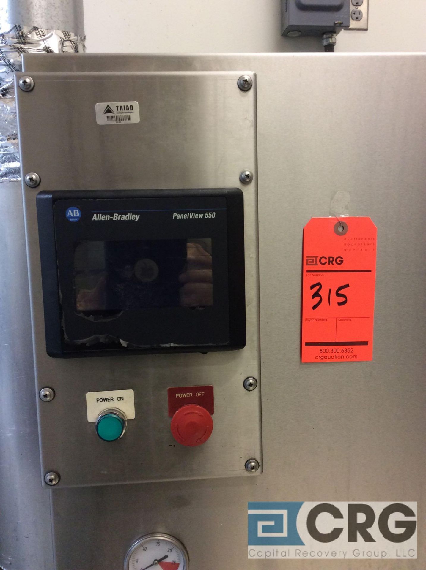 Safety Kleen stainless steel 26" x 42" ultrasonic parts washer with Allen Bradley panel view 550 - Image 2 of 2