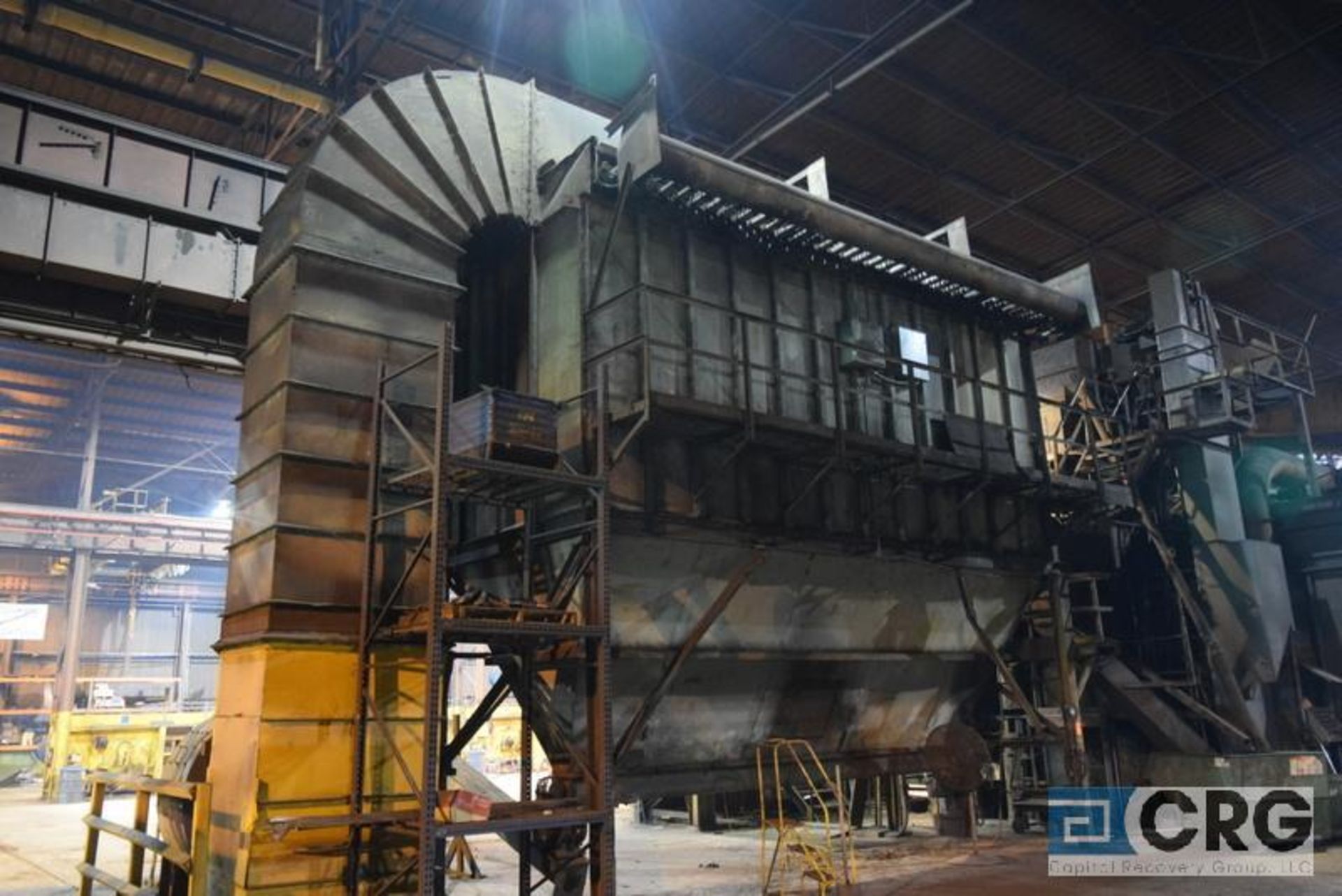 Pangborn m/n blast room pulse type dust collector 100 hp blower and motor, screw conveyor discharge - Image 2 of 2