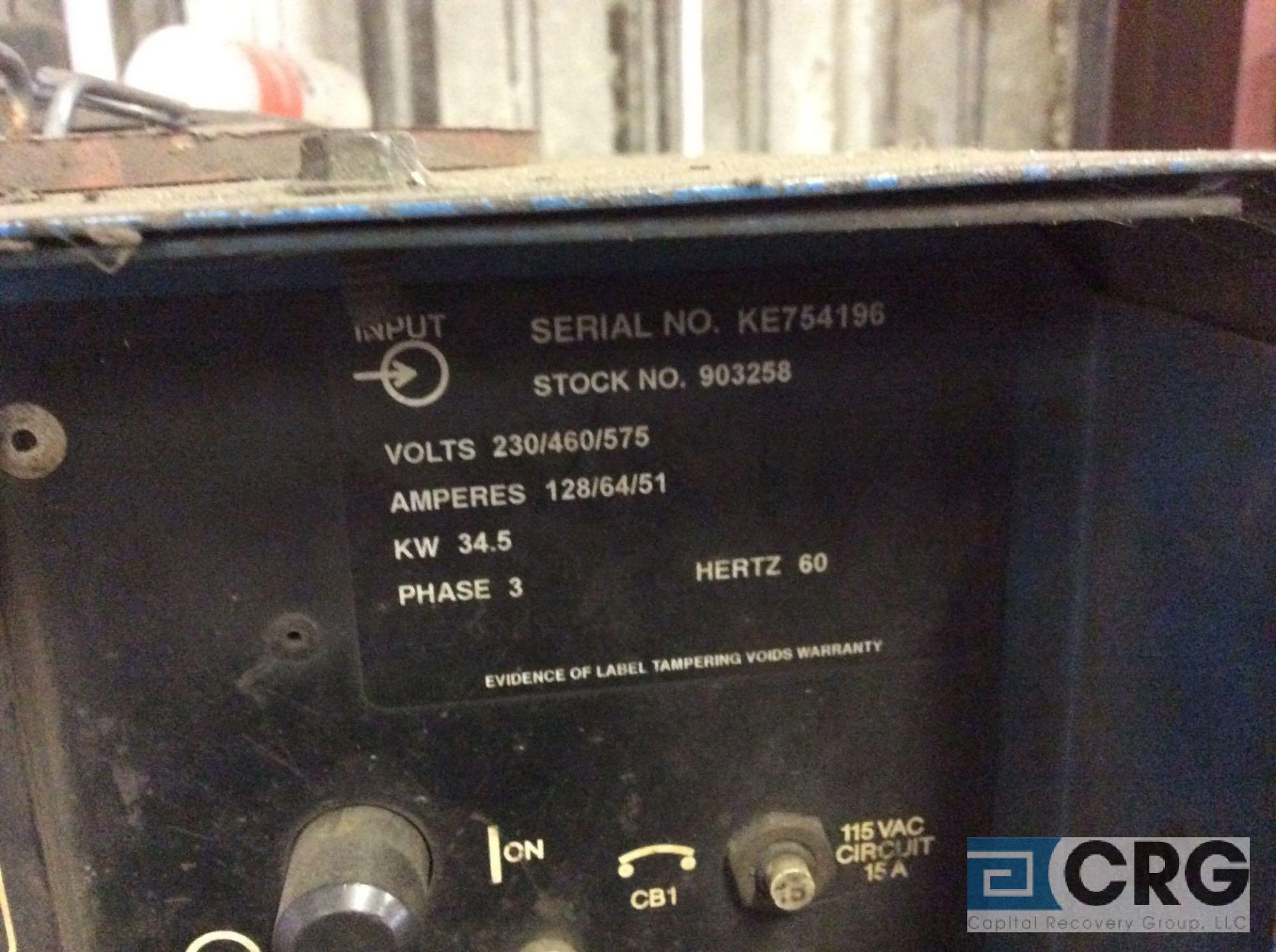 Miller Dimension 650 CC/CV D.C. arc welder and power source, s/n KE754196, 230/460/575 volts, 34.5 - Image 3 of 3