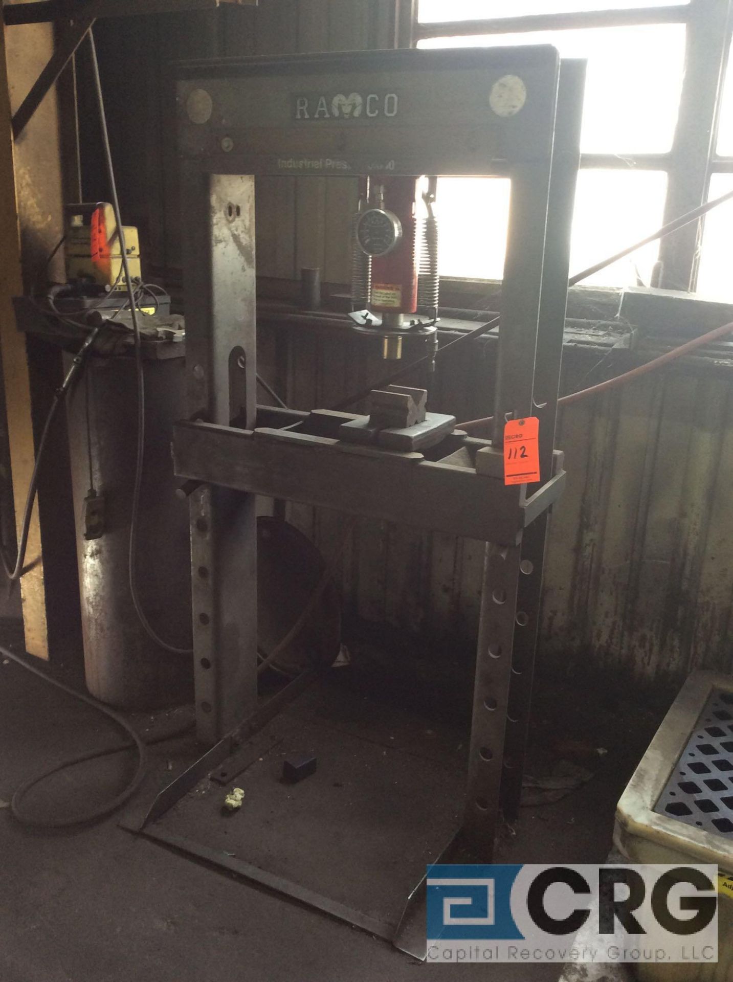 Ramco industrial H-frame shop press, 50,000 lb cap